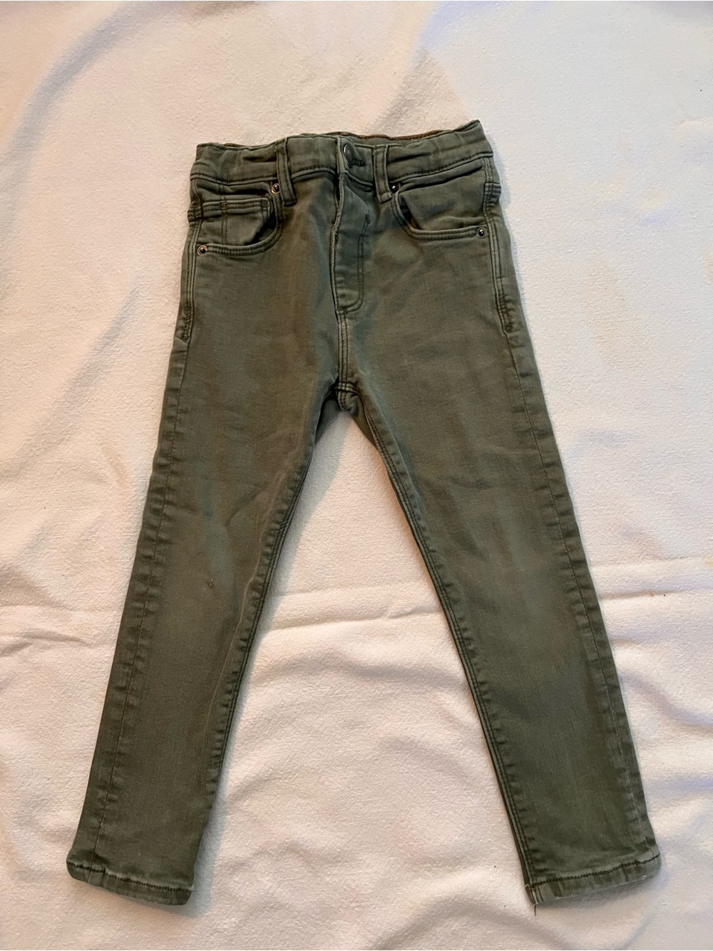 Zara Kids Olive Green Slim Jeans